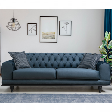 Canapé-lit 3 places | Confort et design unique | Bleu marine