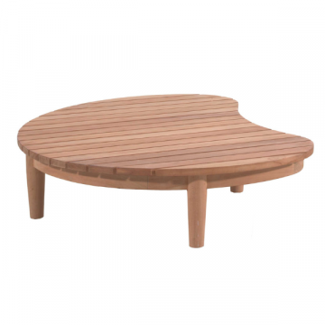 Table basse de jardin Mezzaluna 90x70cm - bois teck