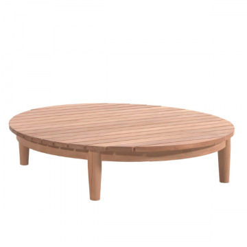 Table basse de jardin Mezzaluna 90cm - bois teck