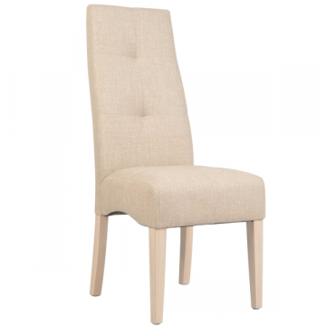 Chaise de salle à manger Elynn - 65x47x109 cm - Beige/polyester