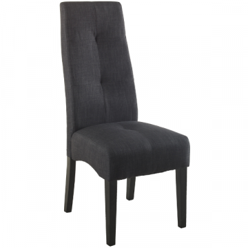 Chaise de salle à manger Elynn - 65x47x109 cm - Gris foncé/polyester 
