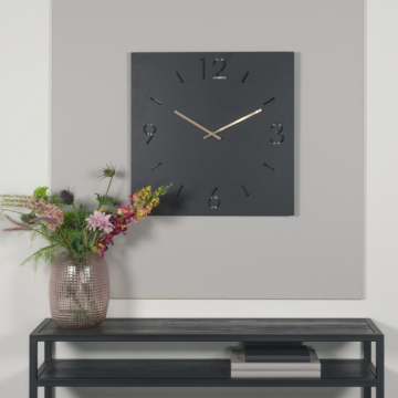 Horloge murale Tymen 60 x 60 cm-noir/or