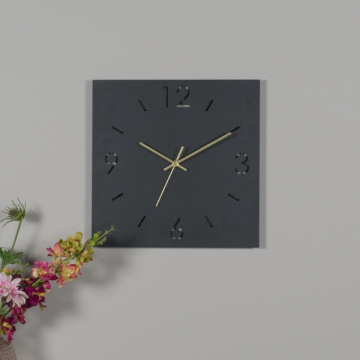 Horloge murale Tymen 40 x 40 cm-noir/or