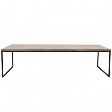 Table basse Malyna 140 x 70 cm-noir/chêne