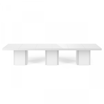 Table à manger Mundus 392 x 130 cm - blanc brillant