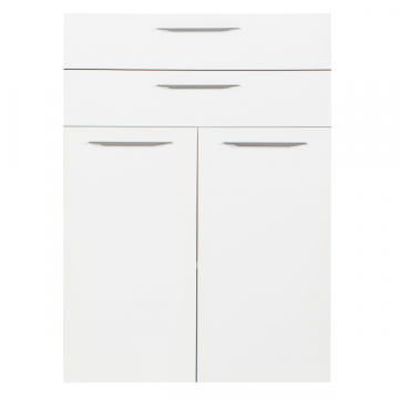 Portes et tiroirs pour bibliothèque ouverte Disegno | 104,7 x 1,8 x 74,9 cm | Blanc brillant