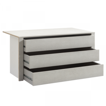 Meuble à tiroirs pour armoires Systema | 122,8 x 50,9 x 69,3 cm | Gris