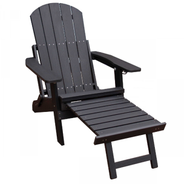 Chaise longue pliante Mondo - 85x77x96 cm - Noir/polystyrène 