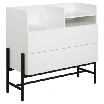 Commode Norse - 95x42x90 cm - Blanc/MDF 
