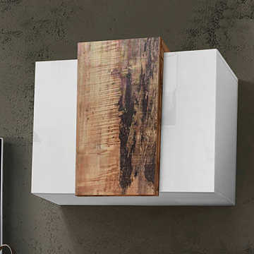 Armoire suspendue Porro | 90 x 38 x 65,5 cm | High Gloss White & Maple Pereira design