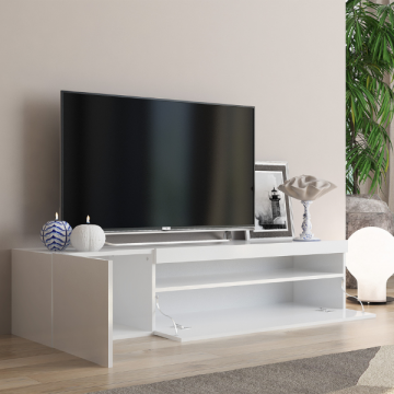 Meuble TV Cosmopolitan | 155 x 40 x 36,5 cm | High Gloss White