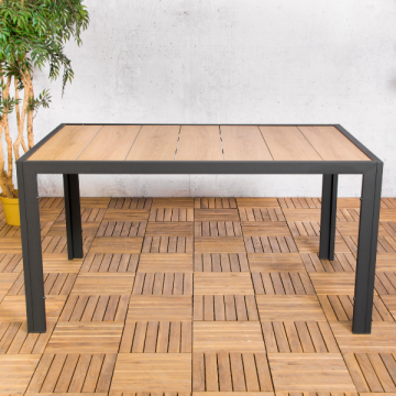 Table de jardin rectangulaire Proto 147x95cm avec plateau en céramique