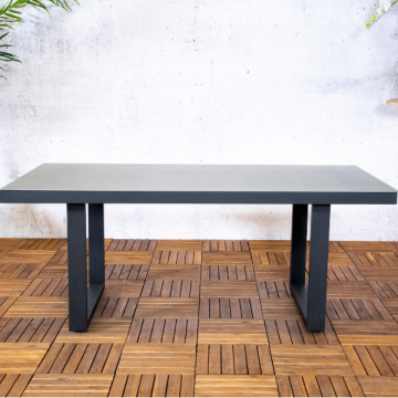 Table de jardin Amira 160x80 cm - anthracite/céramique