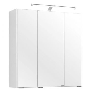 Armoire de toilette Portofino | Avec éclairage | 60 x 20 x 64 cm | Blanc