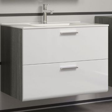 Meuble sous-lavabo Riva | 82 x 47 x 59 cm | Smoky Silver design