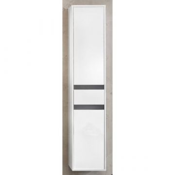 Armoire colonne Sol | 35 x 31 x 172 cm | Blanc mélaminé