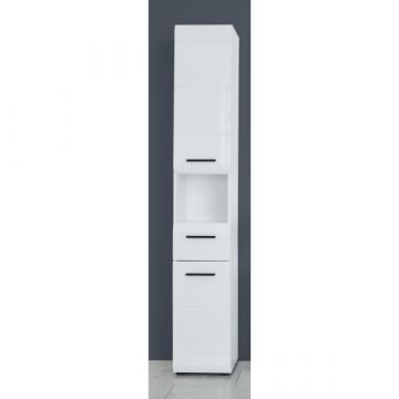Armoire à colonnes Line | 31 x 30 x 182 cm | High Glossy White