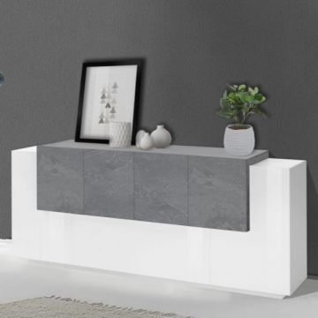 Buffet Porro | 200 x 45 x 86 cm | High Gloss White & Ardesia design