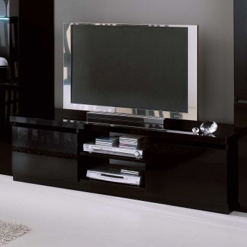 Meuble TV Roma 150cm-noir brillant 
