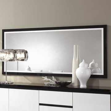 Miroir Roma 180 cm - noir/blanc