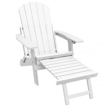 Chaise longue pliante Mondo - 85x77x96 cm - Blanc/polystyrène 