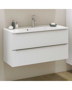 Meuble lavabo Hansen 100cm 2 tiroirs - blanc 