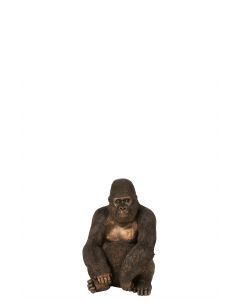 Gorille resine marron fonce small