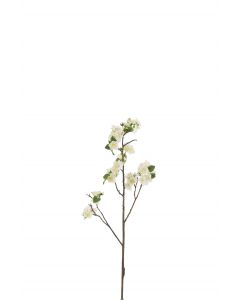 Fleur bourgeon branche plastique blanc/marron small