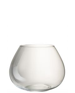Vase fie verre transparent large