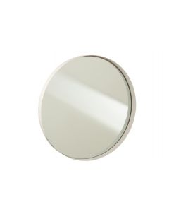 Miroir rond bord metal blanc large
