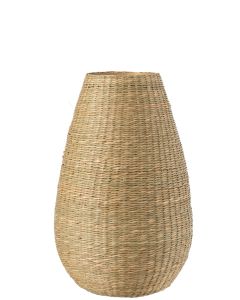 Vase large decoratif zostere/bambou naturel