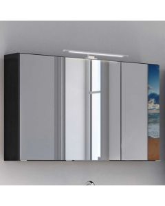 Armoire de toilette Lotuk 100cm 3 portes - gris graphite 