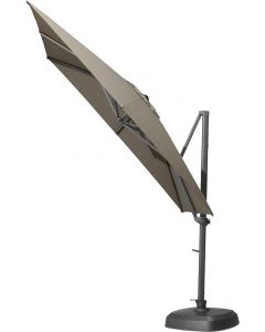 Parasol déporté Siesta 300x300cm - anthracite/taupe