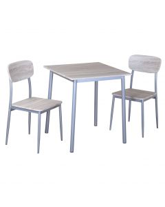 Table et chaises Toulouse, 2 chaises - chêne sonoma 