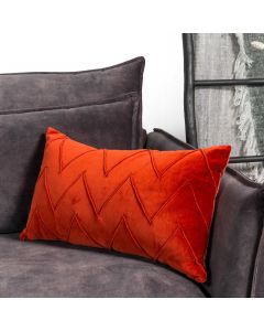 Coussin Simar 50x30cm - rouge/orange