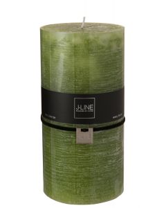 Bougie cylindrique 10x20 cm - vert gazon