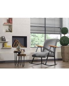 Chaise à bascule élégante et confortable | Gris | Structure 100% métal
