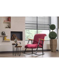 Chaise à bascule élégante et confortable | Structure en métal | Couleur marron