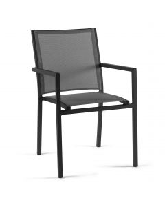 Chaise de jardin Arianne - anthracite/gris argenté
