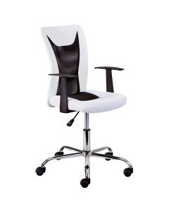 Chaise de bureau Donny dossier ergonomique - blanc