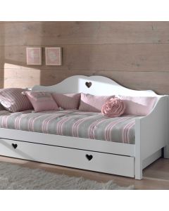 Canapé-lit Amori 90x200cm avec tiroir de lit 90 x 200 cm - blanc