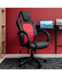 Chaise gamer Dizzy - noir/rouge