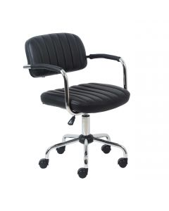 Chaise de bureau Easy avec accoudoir - noir