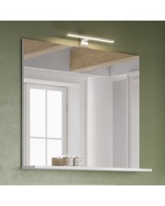 Miroir de salle de bains Artis/Tucker avec éclairage & étagère - blanc