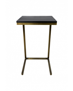 Table d'appoint Finnley 65cm - noir/or antique