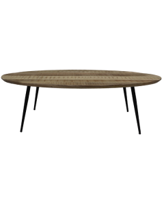 Table basse Bern 130x80cm bois de manguier - naturel/noir
