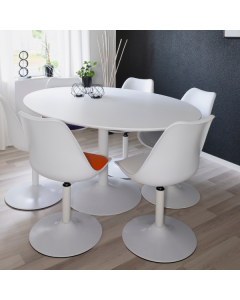 Table à manger ovale Harmony 160x110 cm-blanc