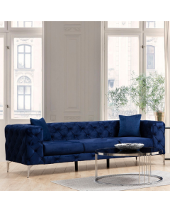 Canapé 3 places confortable | Design élégant | Bleu marine