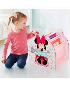 Minnie Mouse - Bibliothèque à pochettes pour enfants - Rangement de livres pour chambre d’enfant 